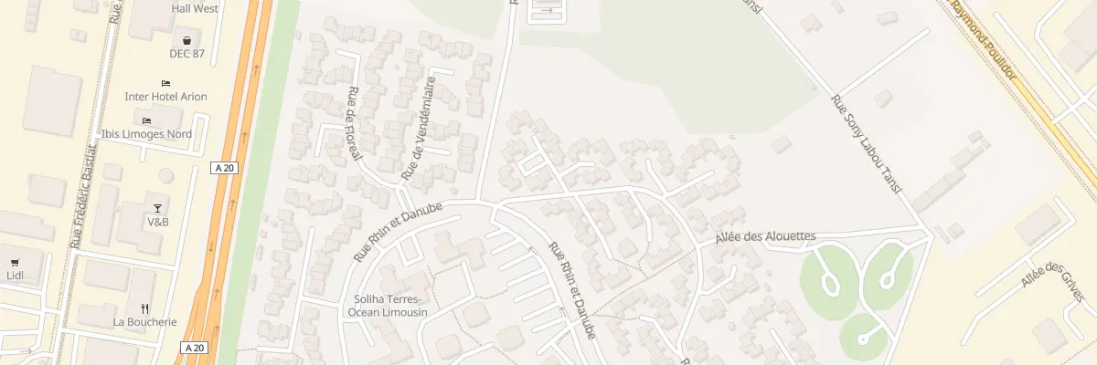 Plan du 28 Rue des Crouzilloux à Limoges