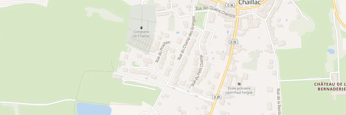 Plan du 4 Rue du Champ des Granges à Chaillac