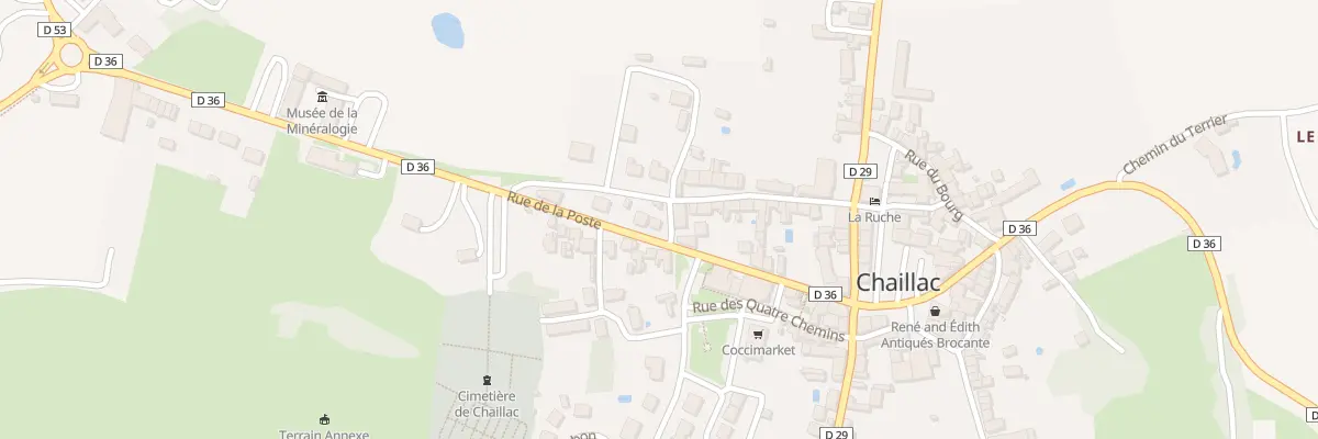 Plan du 8 Rue de la Poste à Chaillac