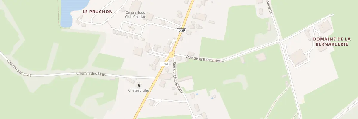 Plan du 1 Rue du Chassidoux à Chaillac