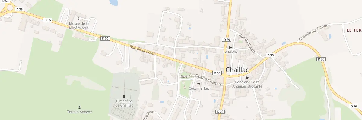 Plan du 6 Rue de la Poste à Chaillac