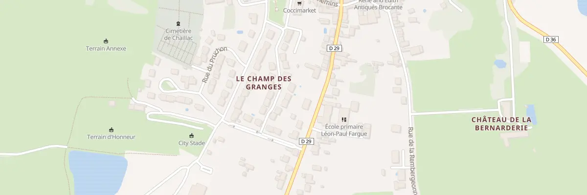 Plan du 15 Rue du Petit Champ à Chaillac