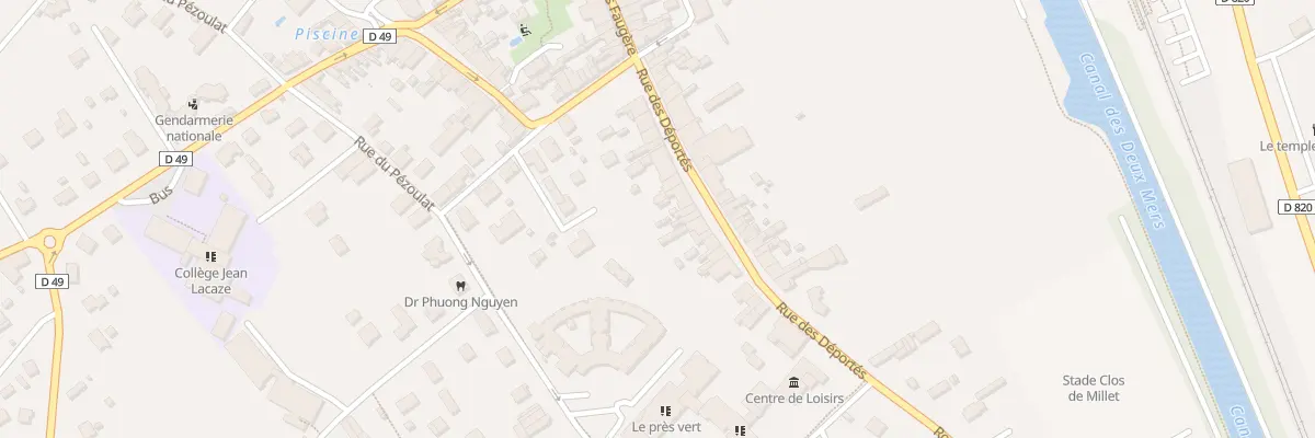 Plan du 20 Rue des Déportés à Grisolles