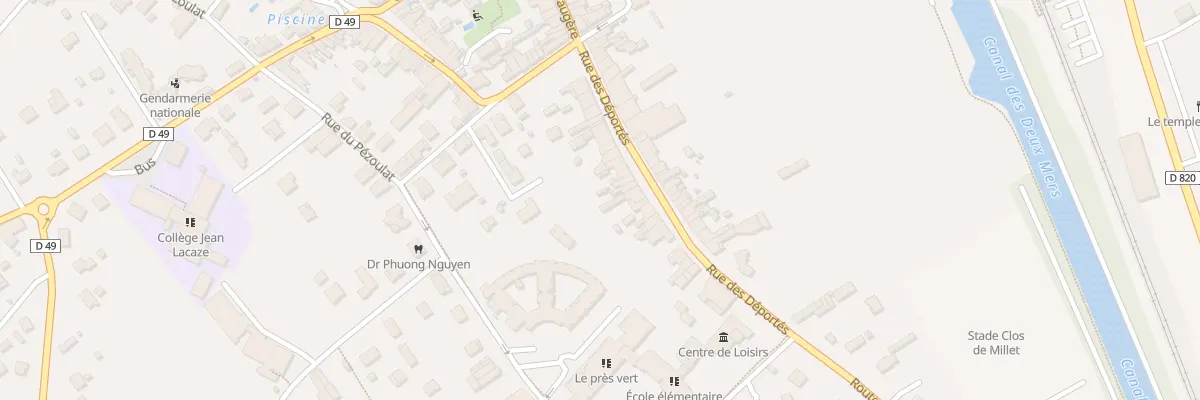 Plan du 22 Rue des Déportés à Grisolles