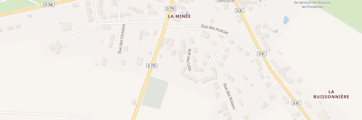 Plan du 33 Rue des Lilas à Nouans-les-Fontaines