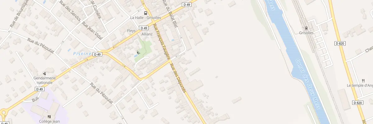 Plan du 9 Rue des Déportés à Grisolles