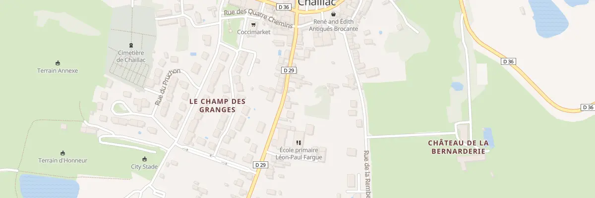 Plan du 17 Rue Léon Paul Fargue à Chaillac