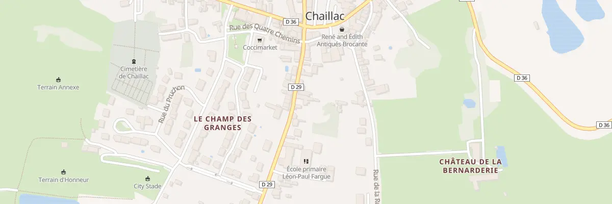 Plan du 15 Rue Léon Paul Fargue à Chaillac