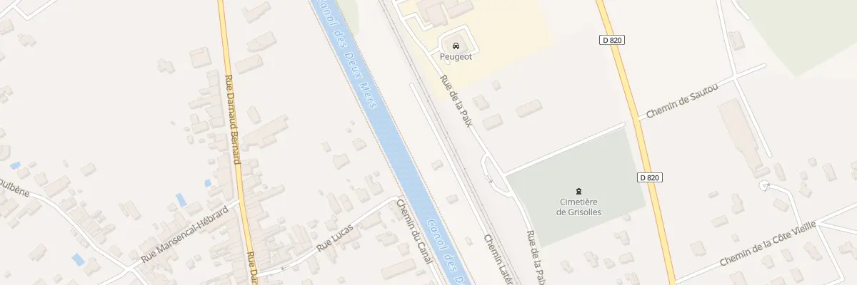 Plan du 323 Che Lateral a la Voie Ferree à Grisolles