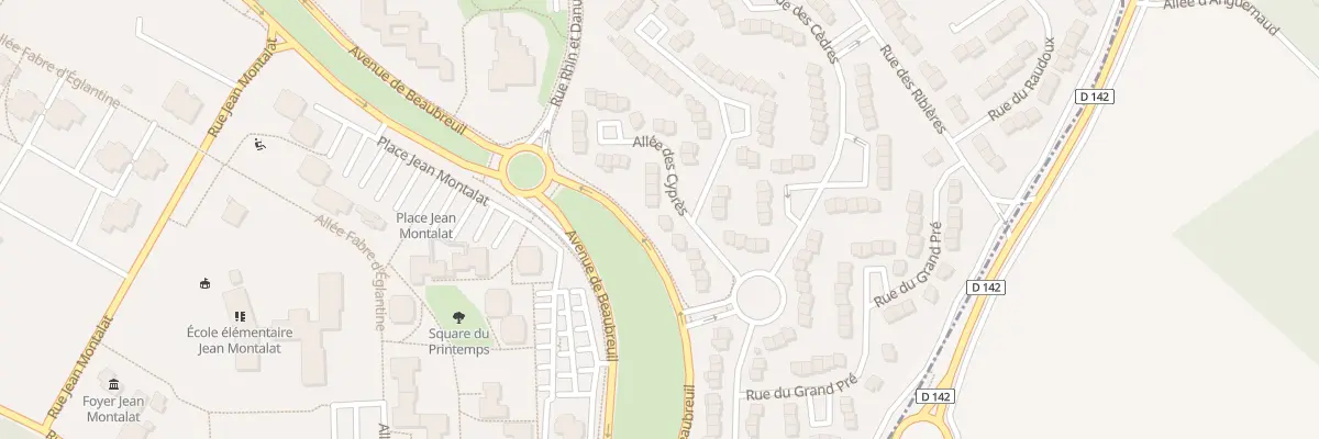 Plan du 9 All des Cyprès à Limoges