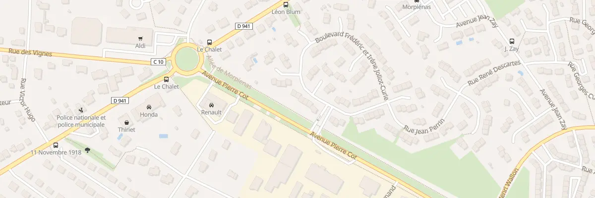 Plan du 9 Bd F et I Joliot Curie à Panazol