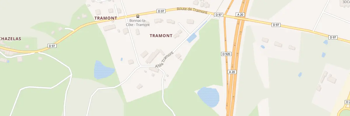 Plan du 14 All de Tramont à Bonnac-la-Côte