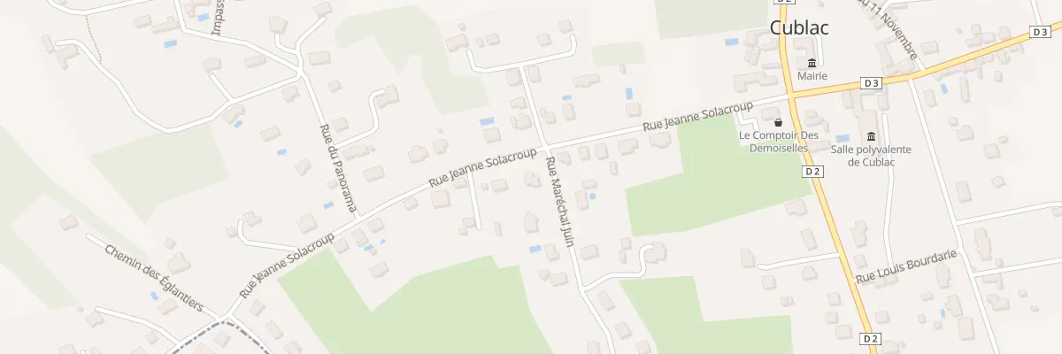 Plan du 25 Rue Jeanne Solacroup à Cublac