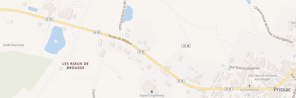 Plan du 28 Rte de Belabre à Prissac