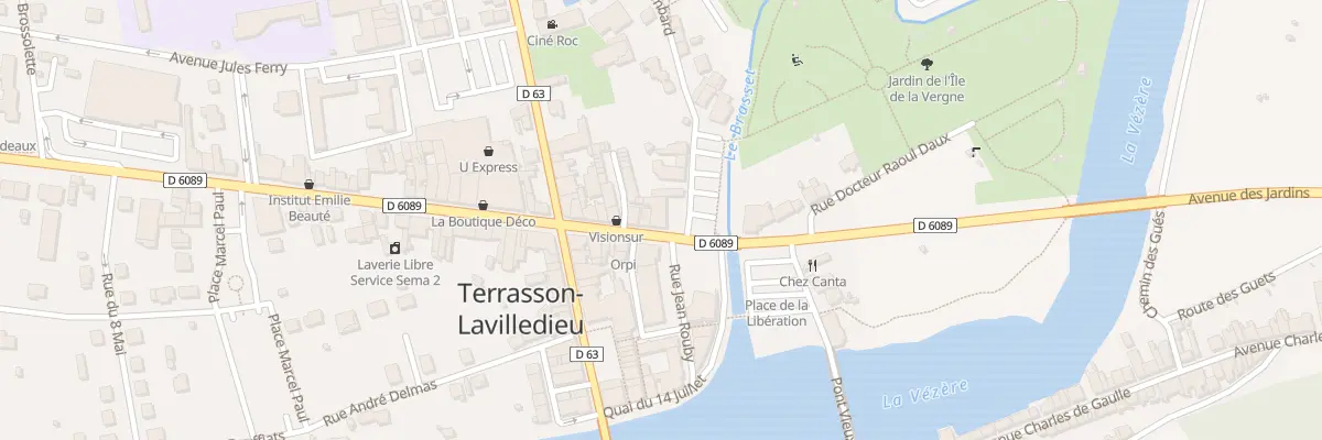 Plan du 2 Rue Aristide Briand à Terrasson-Lavilledieu