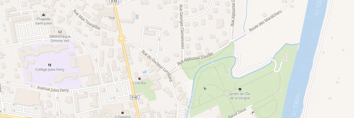 Plan du 1 Rue Alphonse Daudet à Terrasson-Lavilledieu