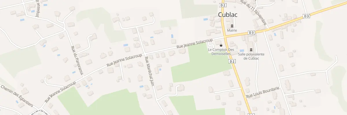 Plan du 17 Rue Jeanne Solacroup à Cublac