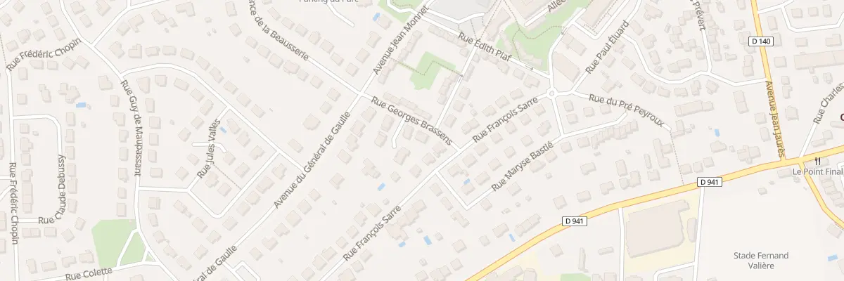 Plan du 10 Rue Georges Brassens à Panazol