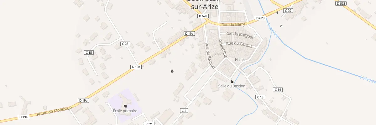 Plan du 2 Pl du Champ de Mars à Daumazan-sur-Arize