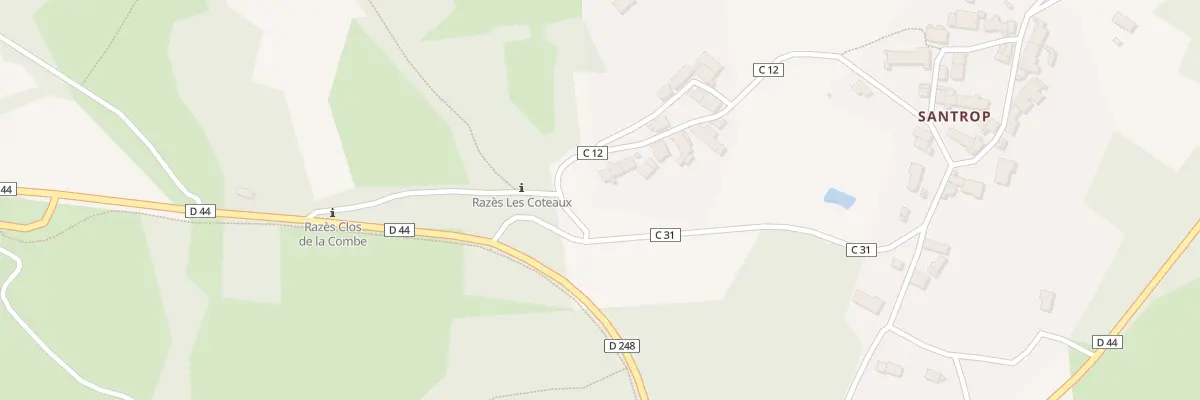 Plan du 38 Santrop à Razès