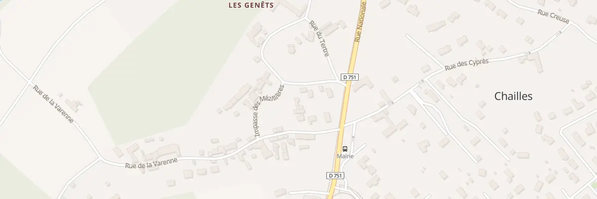 Plan du 7 Rue des Mézillières à Chailles