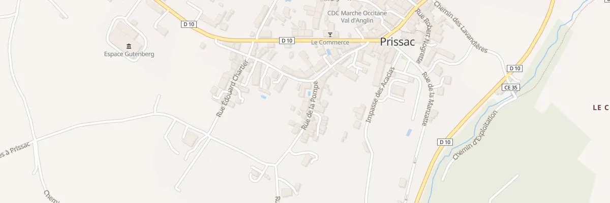 Plan du 2 Rue de la Pompe à Prissac