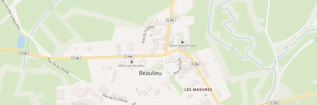 Plan du 2 Rue de la Mairie à Beaulieu