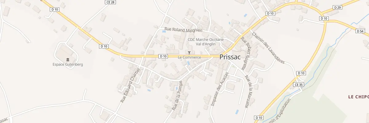 Plan du 13 Rte de Belabre à Prissac
