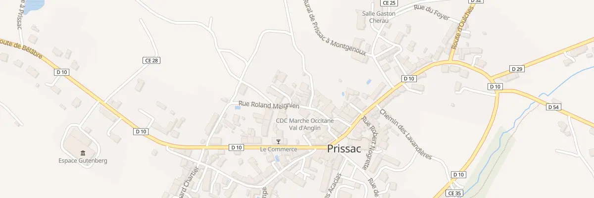 Plan du 16 Rue Roland Meignien à Prissac