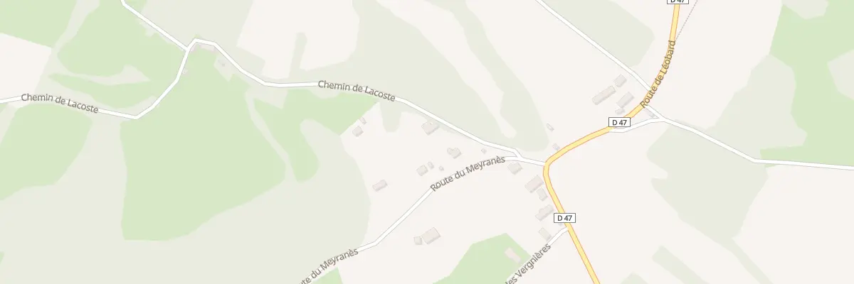 Plan du 113 Che de Lacoste à Léobard