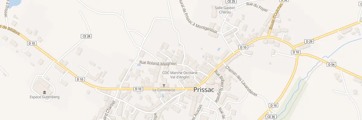Plan du 14 Rue Roland Meignien à Prissac