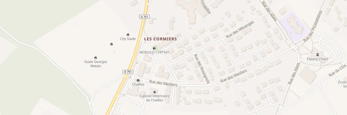 Plan du 28 Rue des Mésanges à Chailles