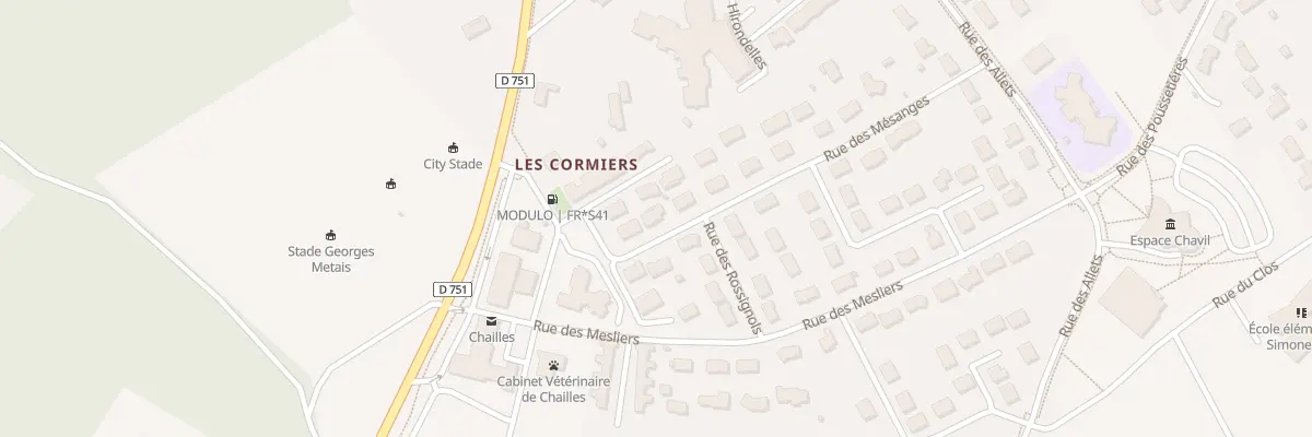 Plan du 26 Rue des Mésanges à Chailles