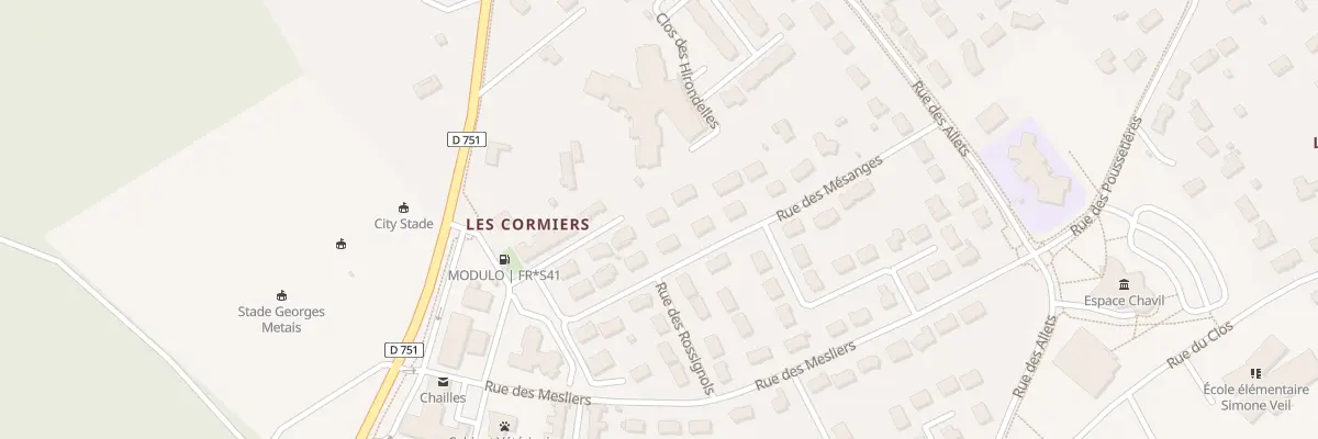 Plan du 20 Rue des Mésanges à Chailles