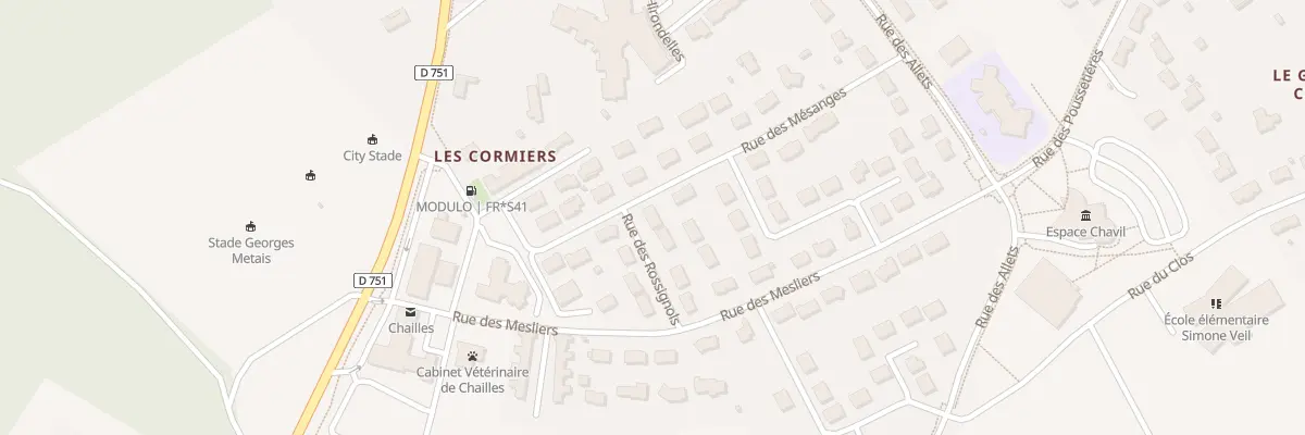 Plan du 1 Rue des Rossignols à Chailles