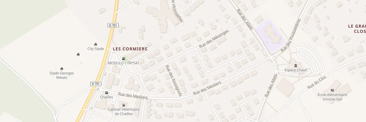Plan du 15 Rue des Mésanges à Chailles