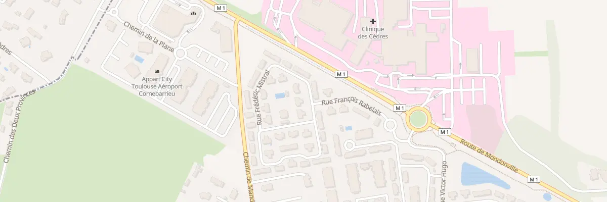 Plan du 1 Rue François Rabelais à Cornebarrieu