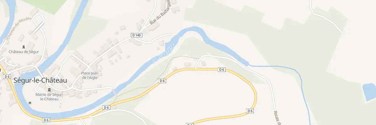 Plan du 1 Rte de Pompadour à Ségur-le-Château