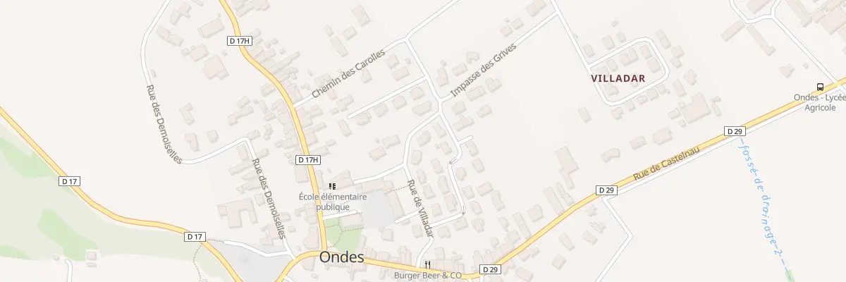 Plan du 10 Rue de Villadar à Ondes