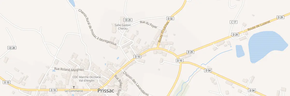 Plan du 29 Rte de St Benoit du Sault à Prissac