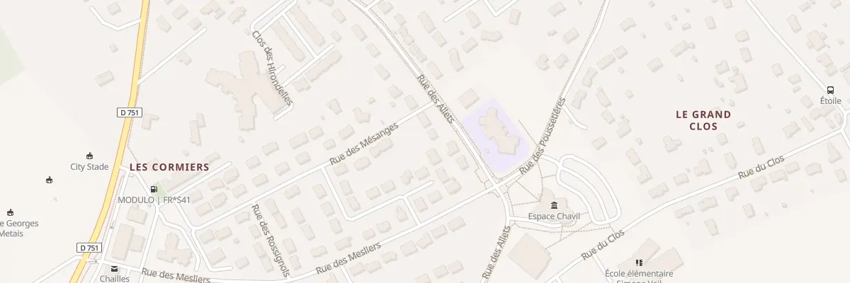 Plan du 36 Rue des Allets à Chailles