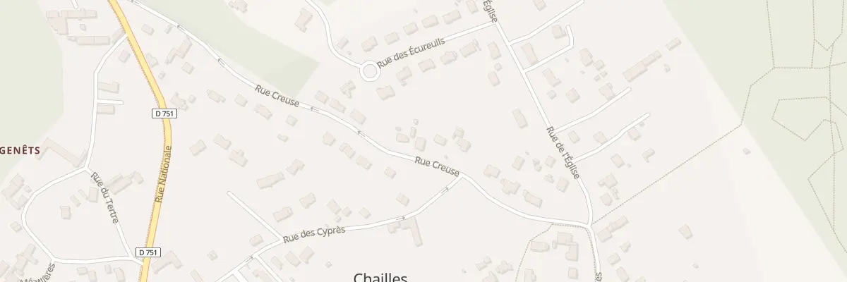 Plan du 7 Rue Creuse à Chailles