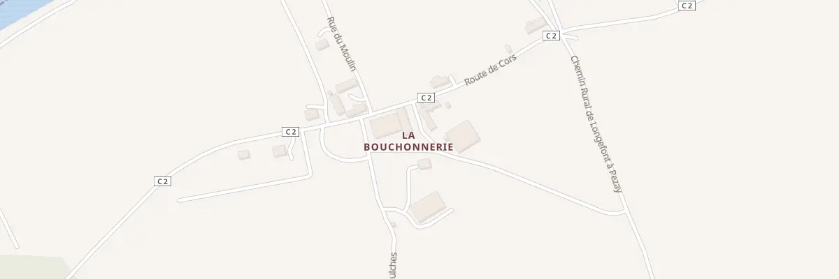 Plan du 1 Rte de Cors à Oulches