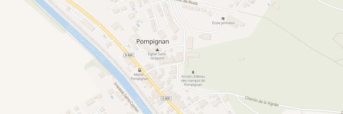 Plan du 13 Rue Jj Lefranc de Pompignan à Pompignan