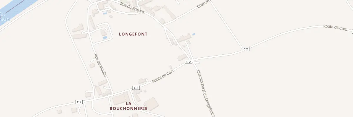 Plan du 2 Rte de Cors à Oulches