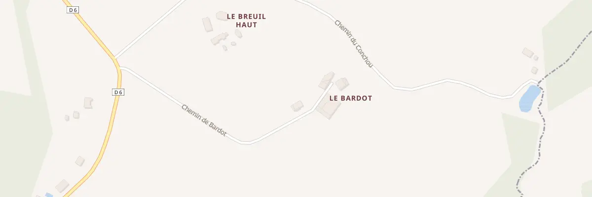 Plan du 1 Che de Bardot à Beyssenac