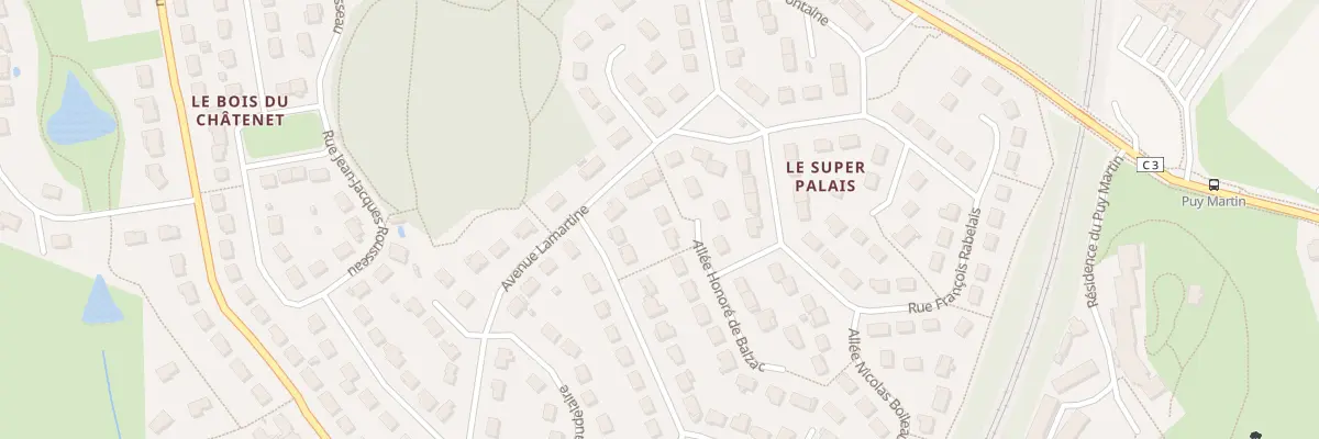 Plan du 8 All Honore de Balzac au Palais-sur-Vienne