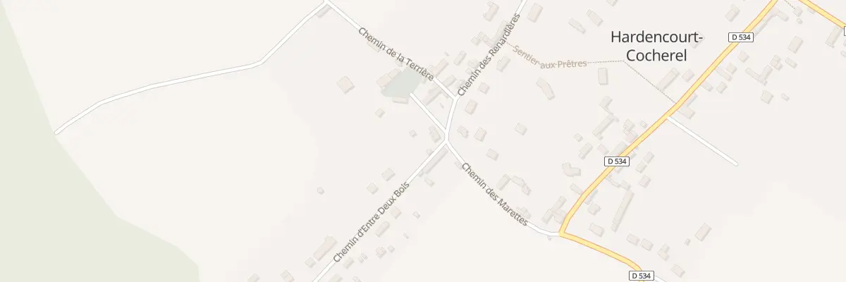 Plan du 2 Che d’Entre Deux Bois à Hardencourt-Cocherel