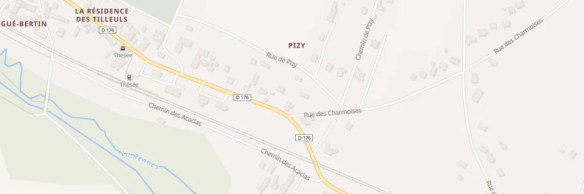 Plan du 90 Rue Nationale à Thésée