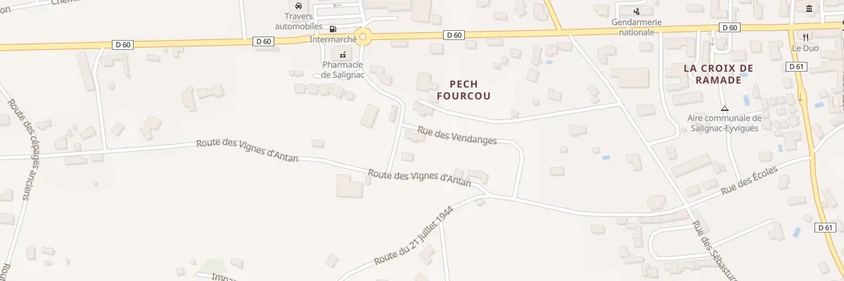 Plan du 4 Pech Fourcou à Salignac-Eyvigues